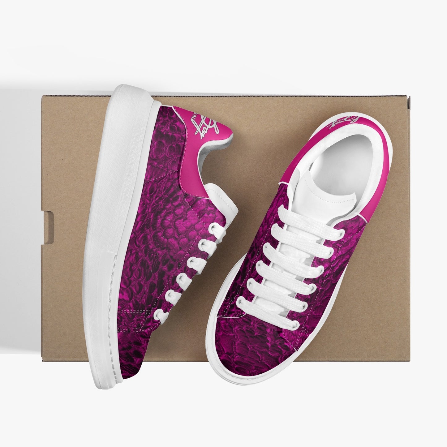 Harlem Boy Sankofa - Crocodile Print - Fuchsia - Mens