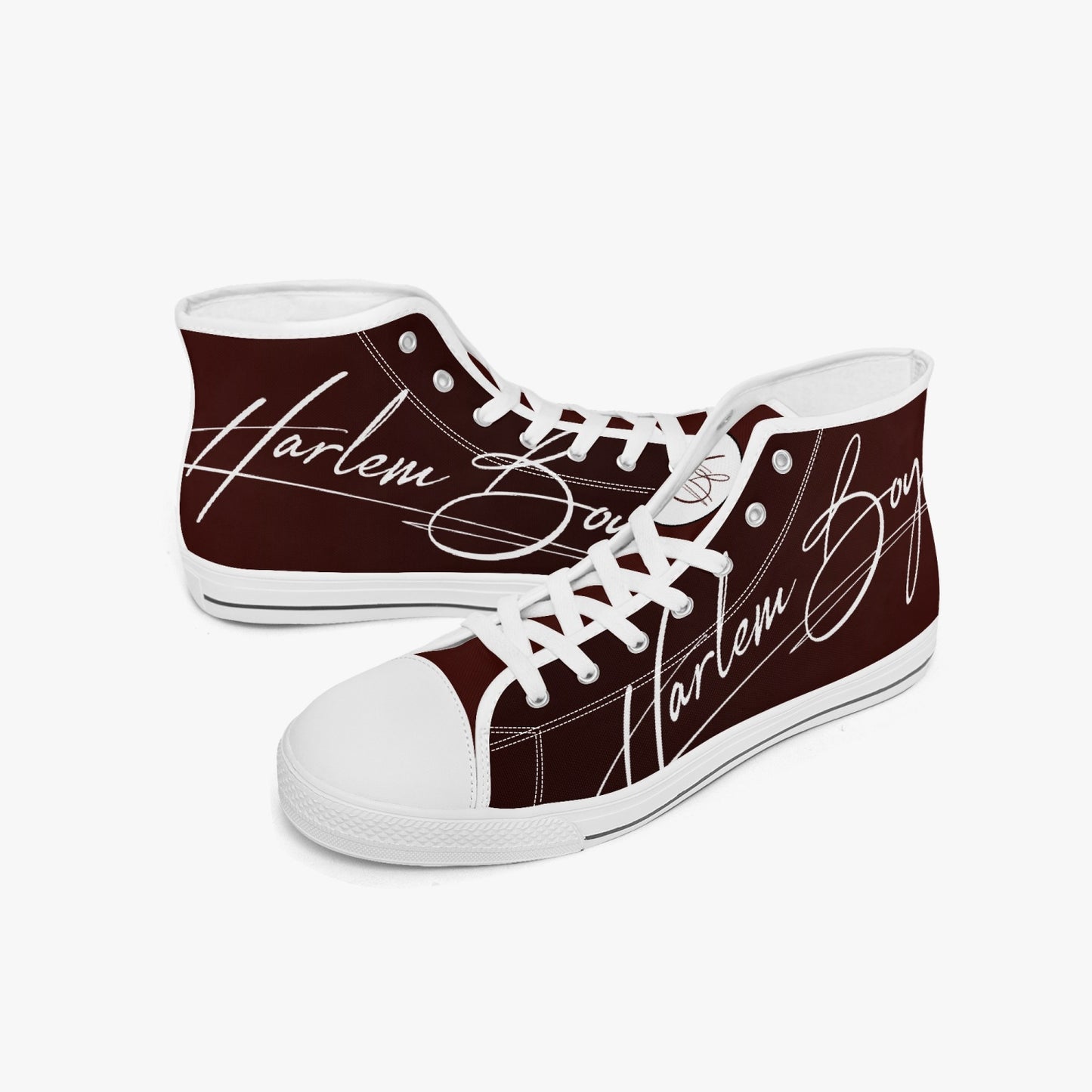 HB Harlem Boy "Lenox Ave" Classic High Top - Burnished Mahogany - Men (Black or White Soles)