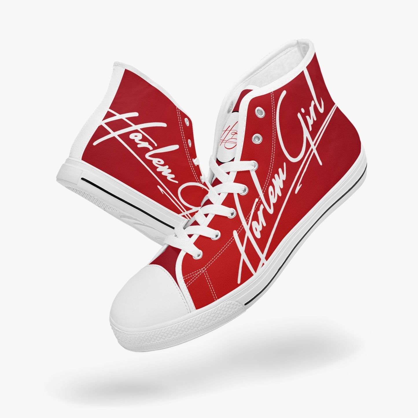 HB Harlem Girl "Lenox Ave" Classic High Top - Ruby - Women (Black or White Soles)