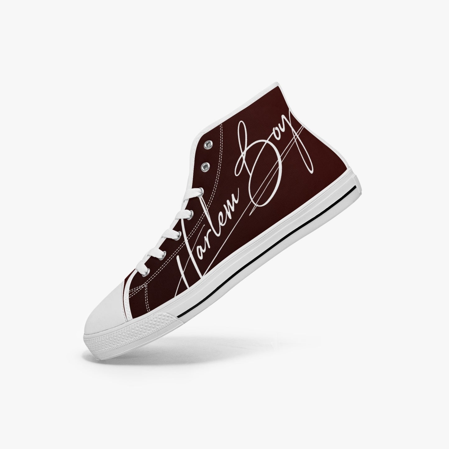 HB Harlem Boy "Lenox Ave" Classic High Top - Burnished Mahogany - Men (Black or White Soles)