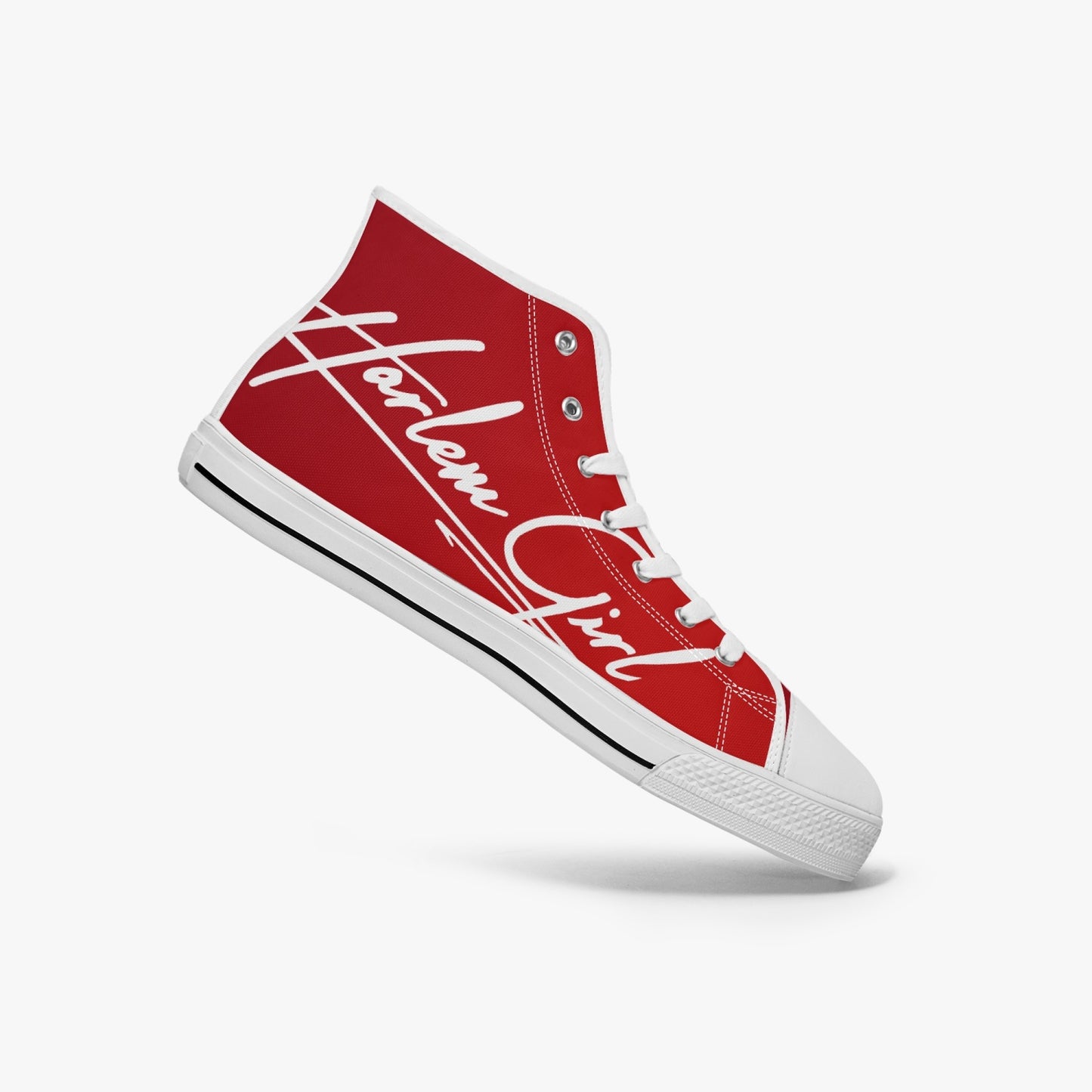 HB Harlem Girl "Lenox Ave" Classic High Top - Ruby - Women (Black or White Soles)