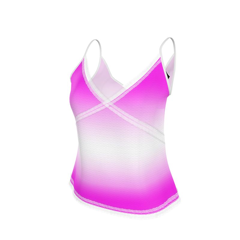 Harlem Boy Collection Lace Cami Top - Fuchsia