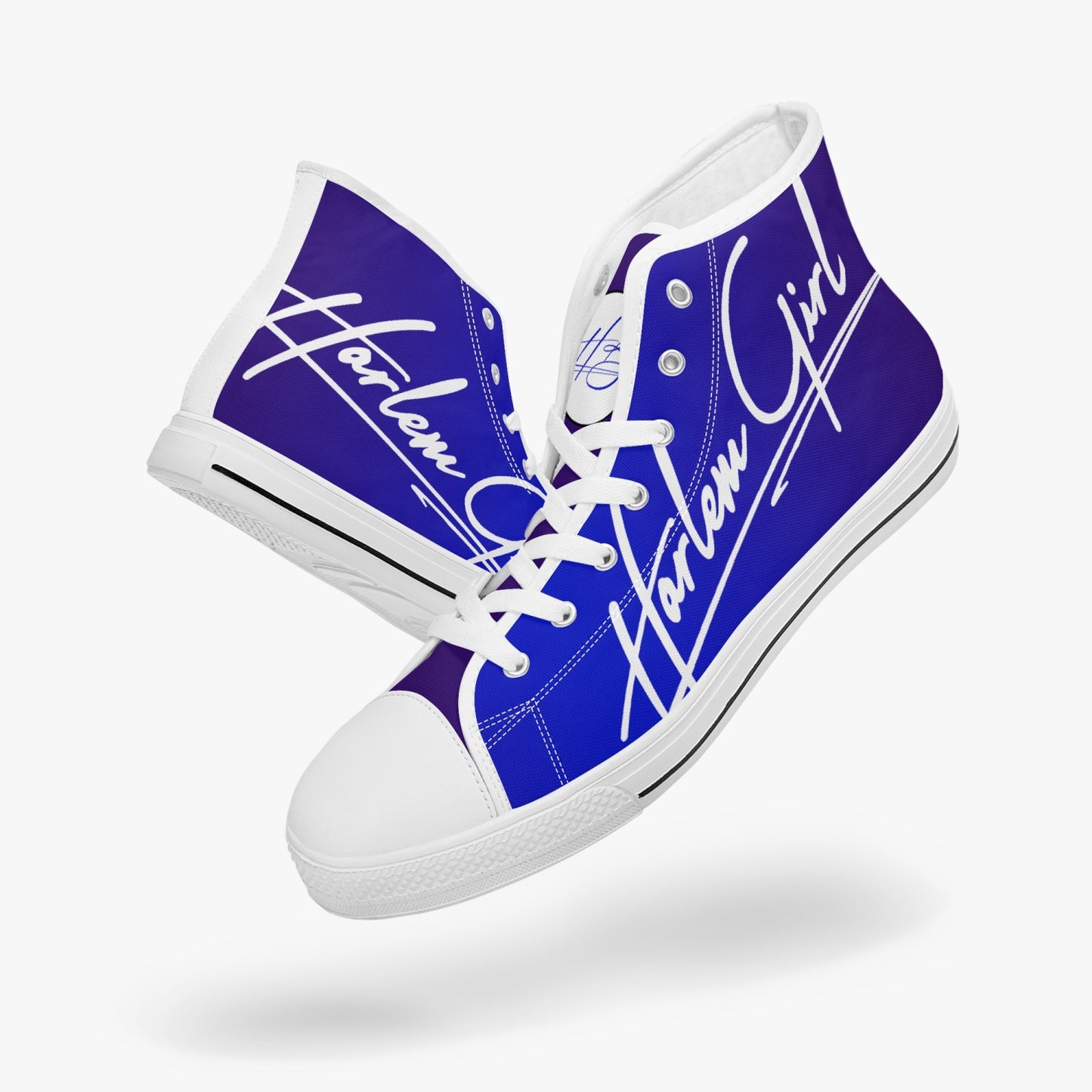 HB Harlem Girl "Lenox Ave" Classic High Top - Sapphire - Women (Black or White Soles)