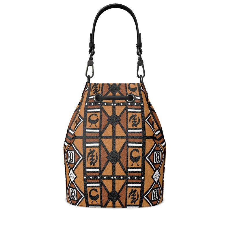 Harlem Boy Collection - Nappa Leather Bucket Bag- One Nation Under God