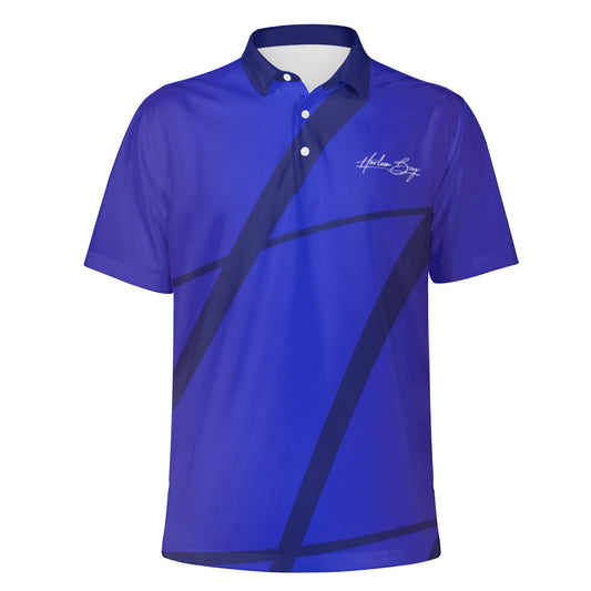 Harlem Boy Printed Signature Polo Men's Sapphire