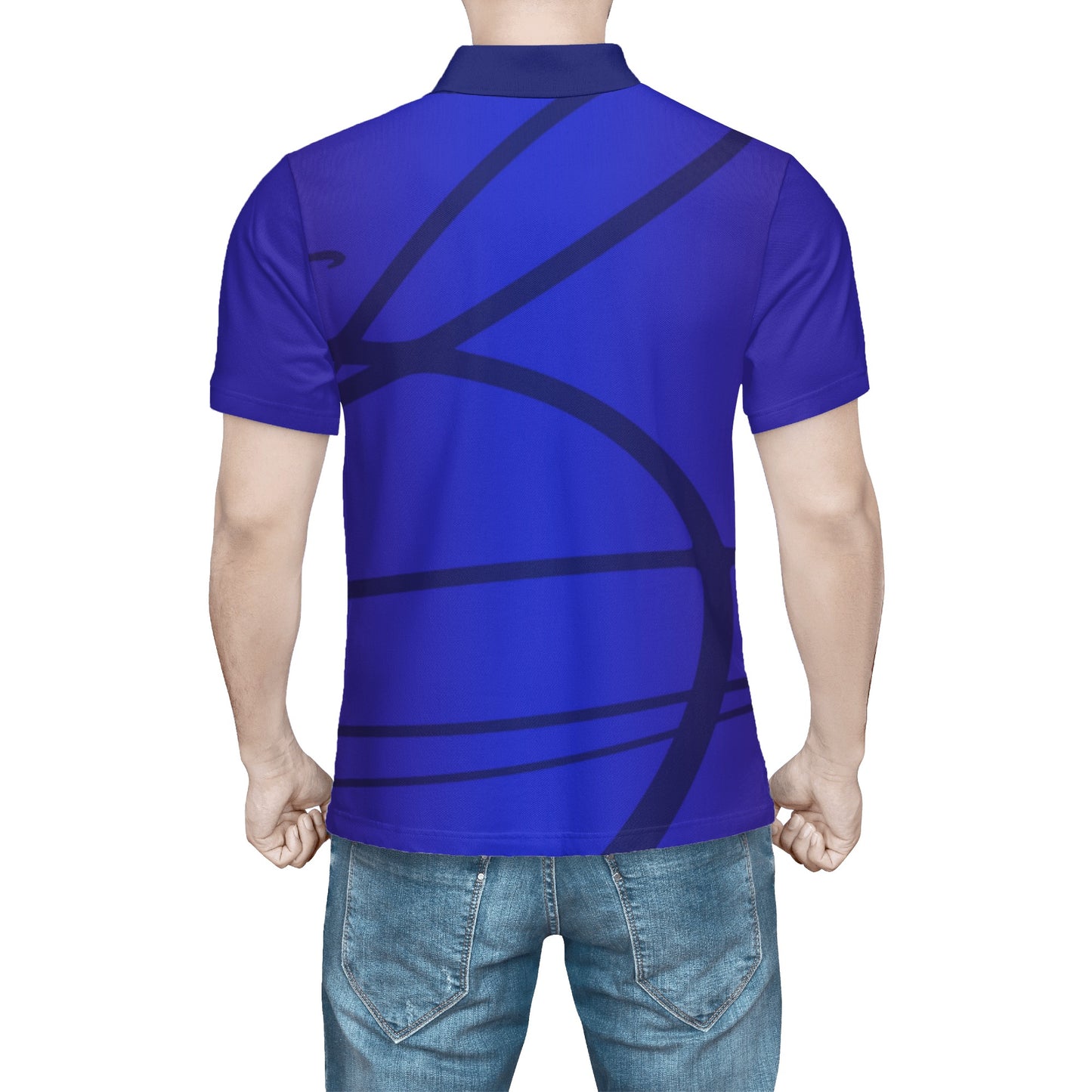 Harlem Boy Printed Signature Polo Men's Sapphire