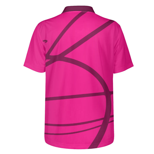 Harlem Boy Printed Signature Polo Men's Fuchsia