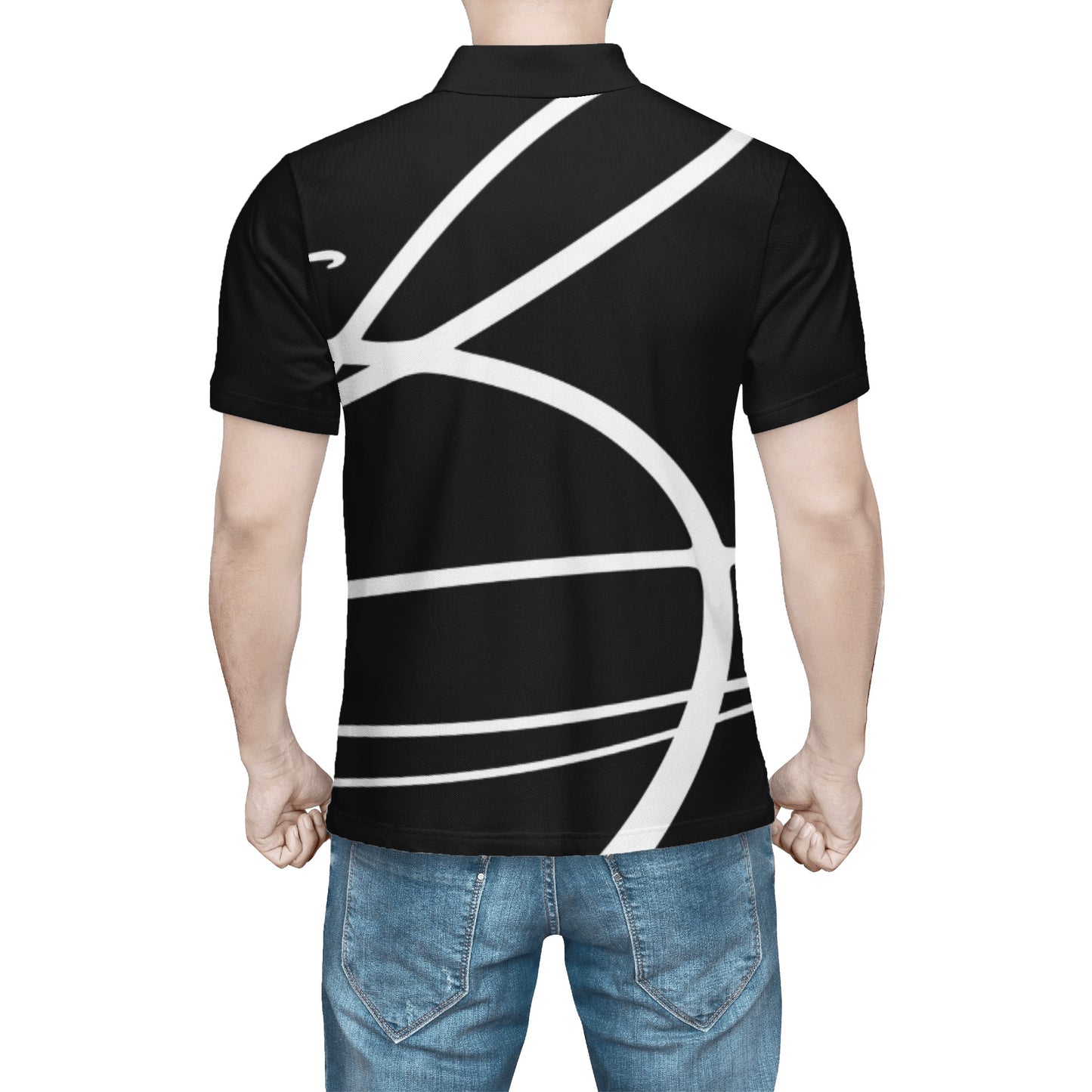 Harlem Boy Printed Signature Polo Men's Onyx & White