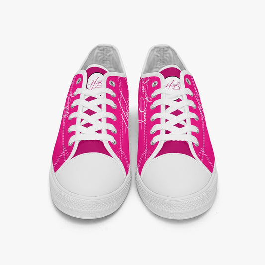 HB Harlem Boy "Lenox Ave" Classic Low Tops - Fuchsia - Men (Black or White Sole)