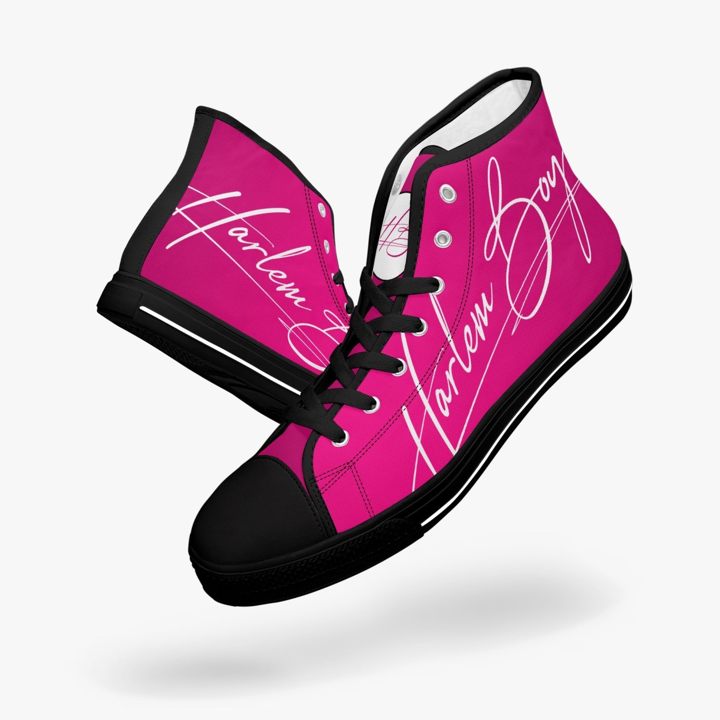 HB Harlem Boy "Lenox Ave" Classic High Top - Fuchsia - Men (Black or White Soles)
