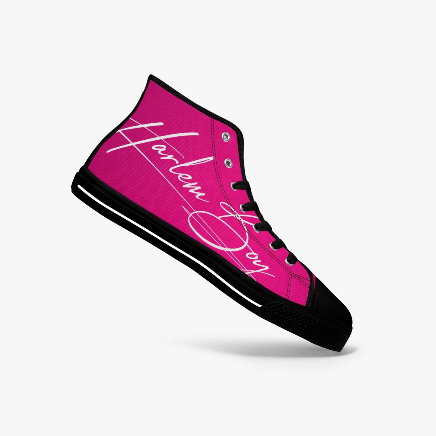HB Harlem Boy "Lenox Ave" Classic High Top - Fuchsia - Men (Black or White Soles)