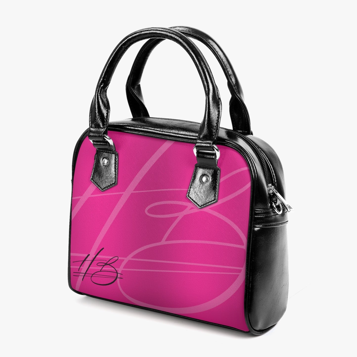 Harlem Boy Collection Vegan Leather Shoulder Bag - Fuchsia