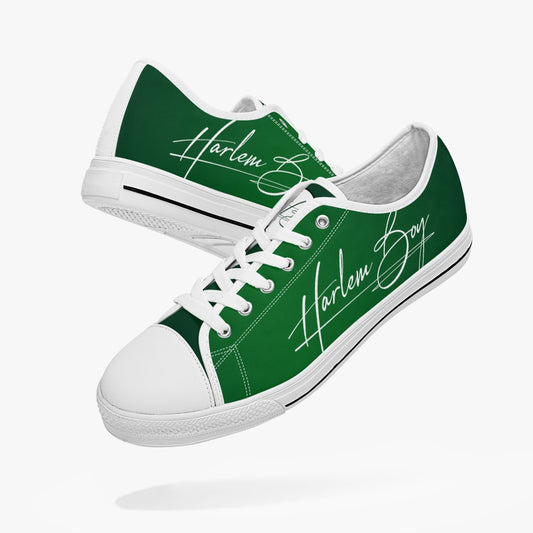 HB Harlem Boy "Lenox Ave" Classic Low Tops - Emerald - Men (Black or White Sole)