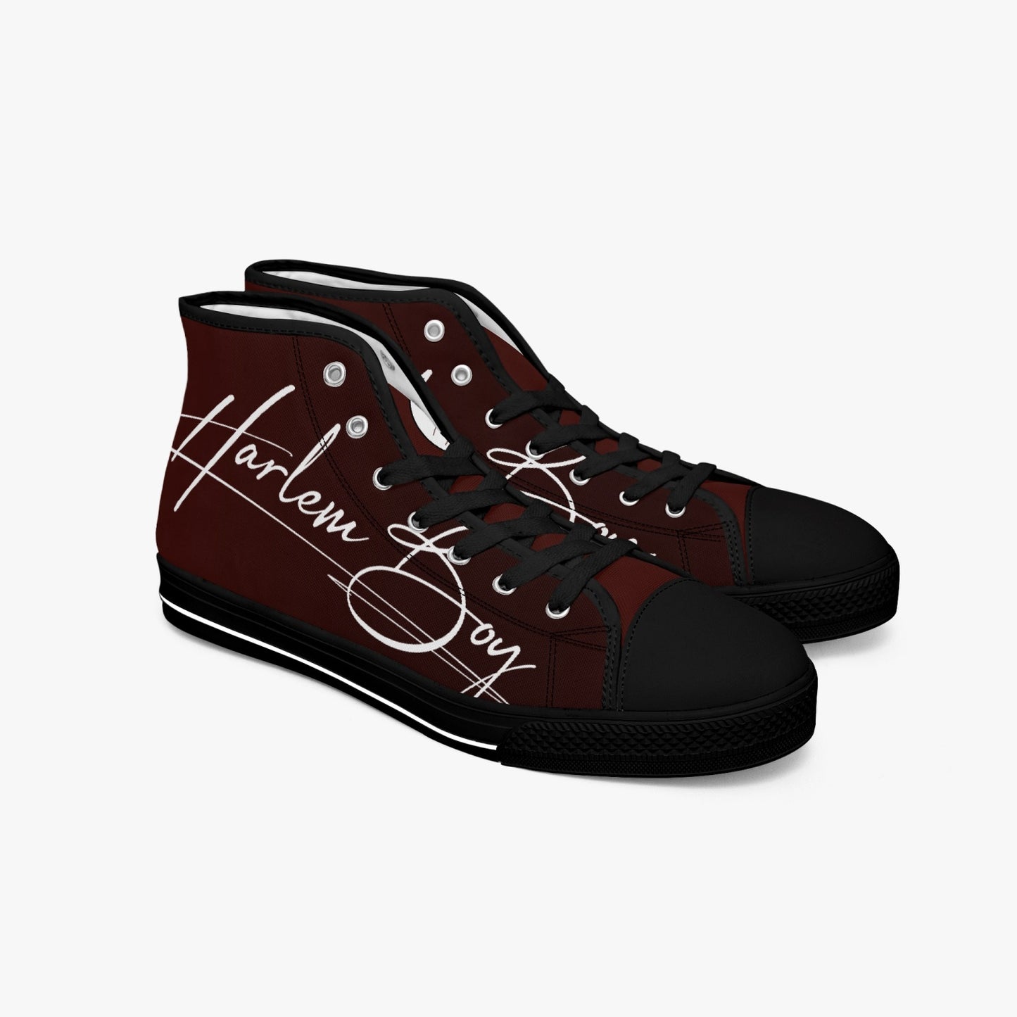 HB Harlem Boy "Lenox Ave" Classic High Top - Burnished Mahogany - Men (Black or White Soles)