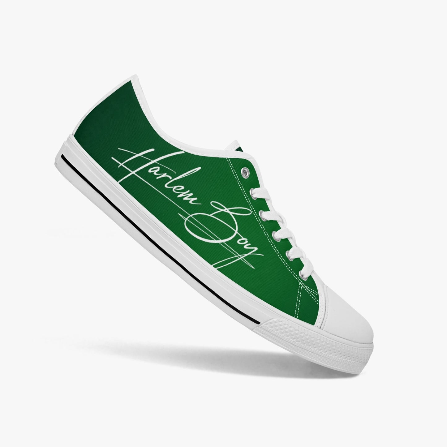 HB Harlem Boy "Lenox Ave" Classic Low Tops - Emerald - Men (Black or White Sole)