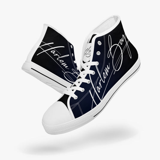 HB Harlem Boy "Lenox Ave" Classic High Top - BluBlac Onyx - Mens (Black or White Soles)