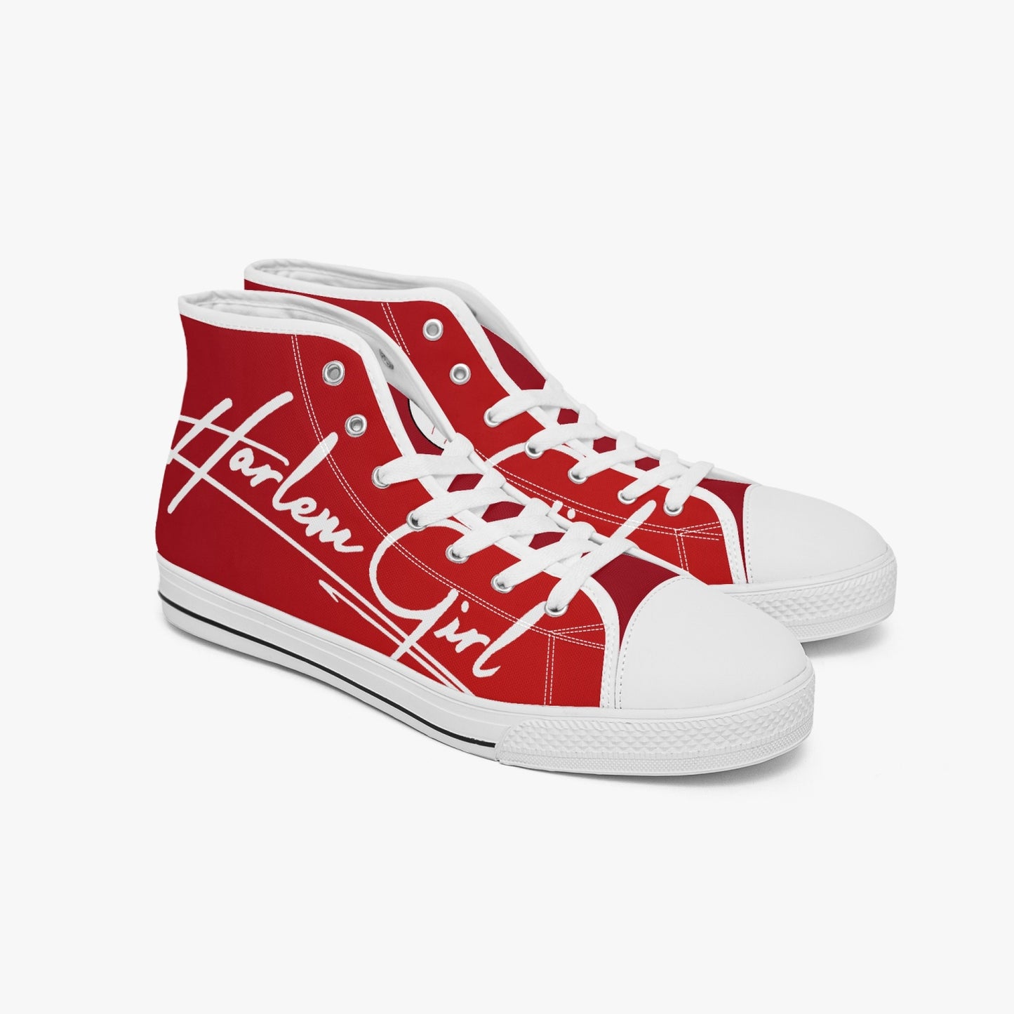HB Harlem Girl "Lenox Ave" Classic High Top - Ruby - Women (Black or White Soles)