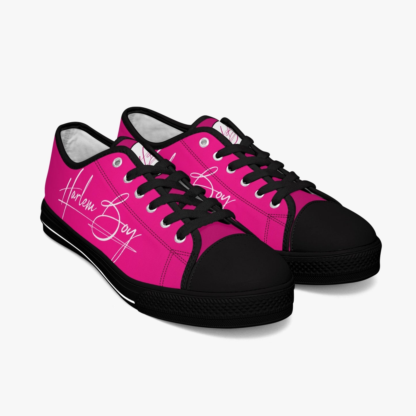 HB Harlem Boy "Lenox Ave" Classic Low Tops - Fuchsia - Men (Black or White Sole)