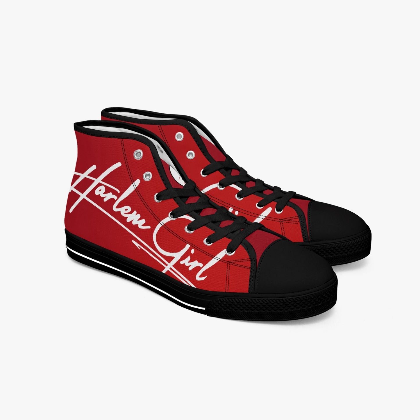 HB Harlem Girl "Lenox Ave" Classic High Top - Ruby - Women (Black or White Soles)