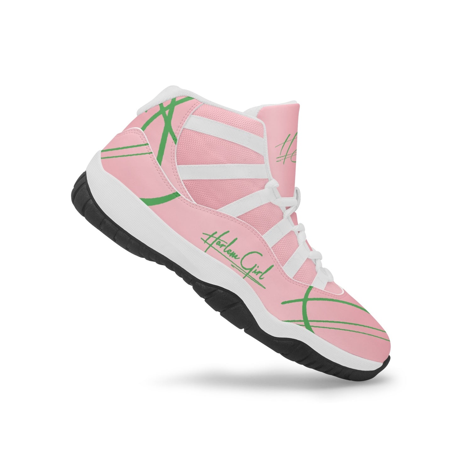 Harlem Girl "Tribe" Basketball - Pink and Green w/ White Trim (Women's)