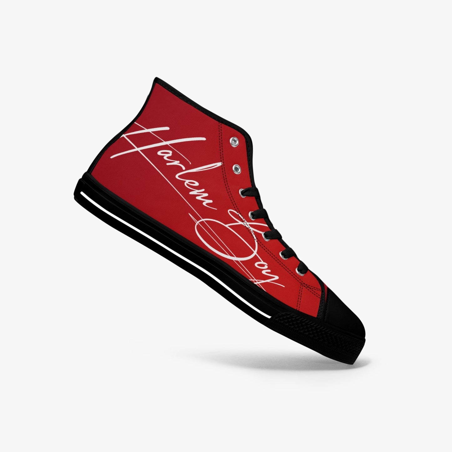 HB Harlem Boy "Lenox Ave" Classic High Top - Ruby - Men (Black or White Soles)