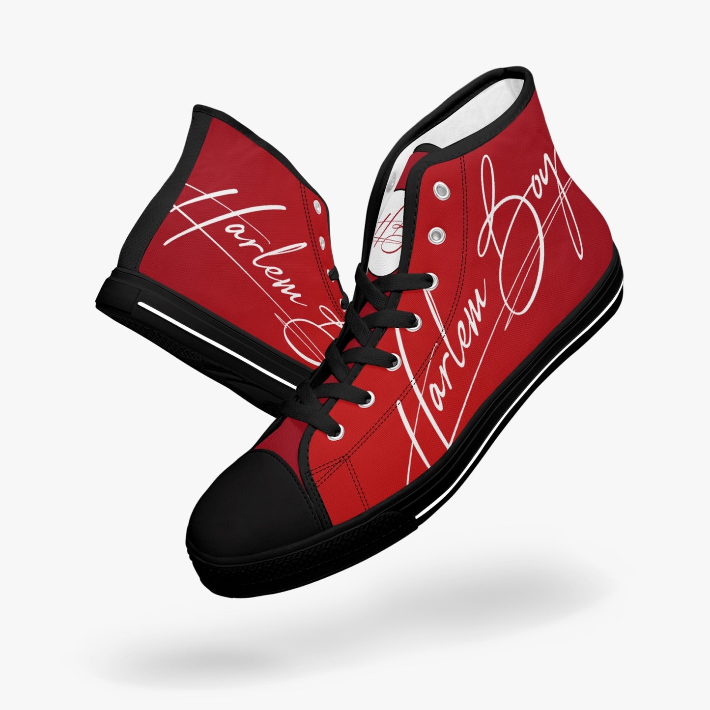 HB Harlem Boy "Lenox Ave" Classic High Top - Ruby - Men (Black or White Soles)