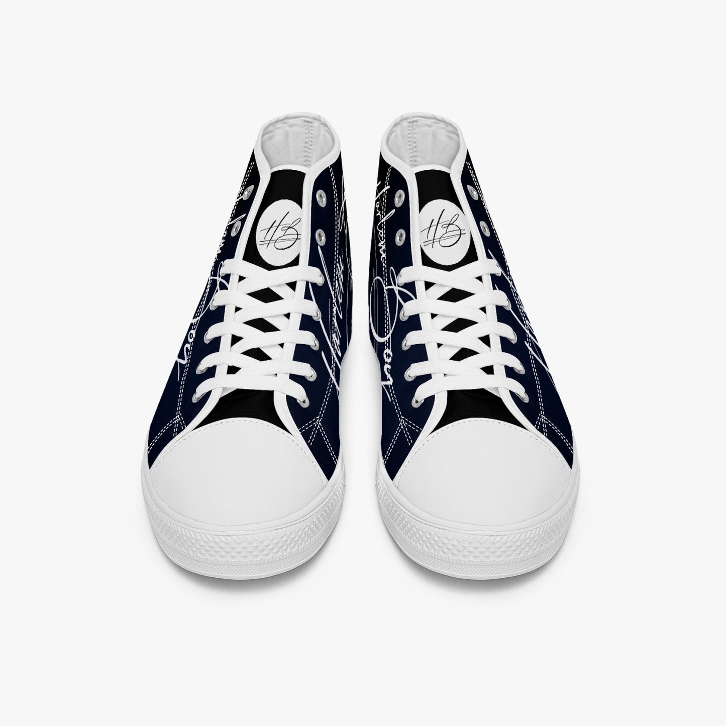HB Harlem Boy "Lenox Ave" Classic High Top - BluBlac Onyx - Mens (Black or White Soles)