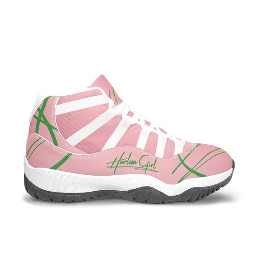 Harlem Girl "Tribe" Basketball - Pink and Green w/ White Trim (Women's)