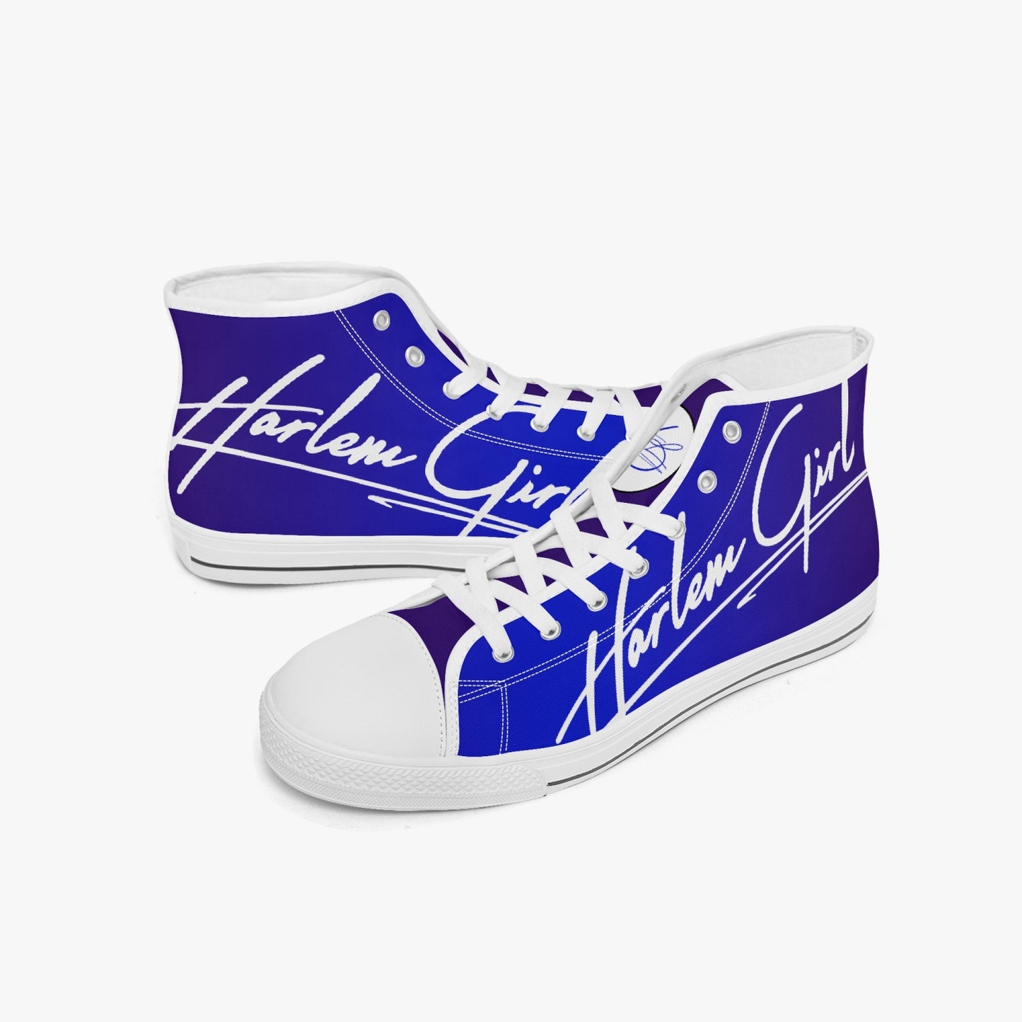 HB Harlem Girl "Lenox Ave" Classic High Top - Sapphire - Women (Black or White Soles)