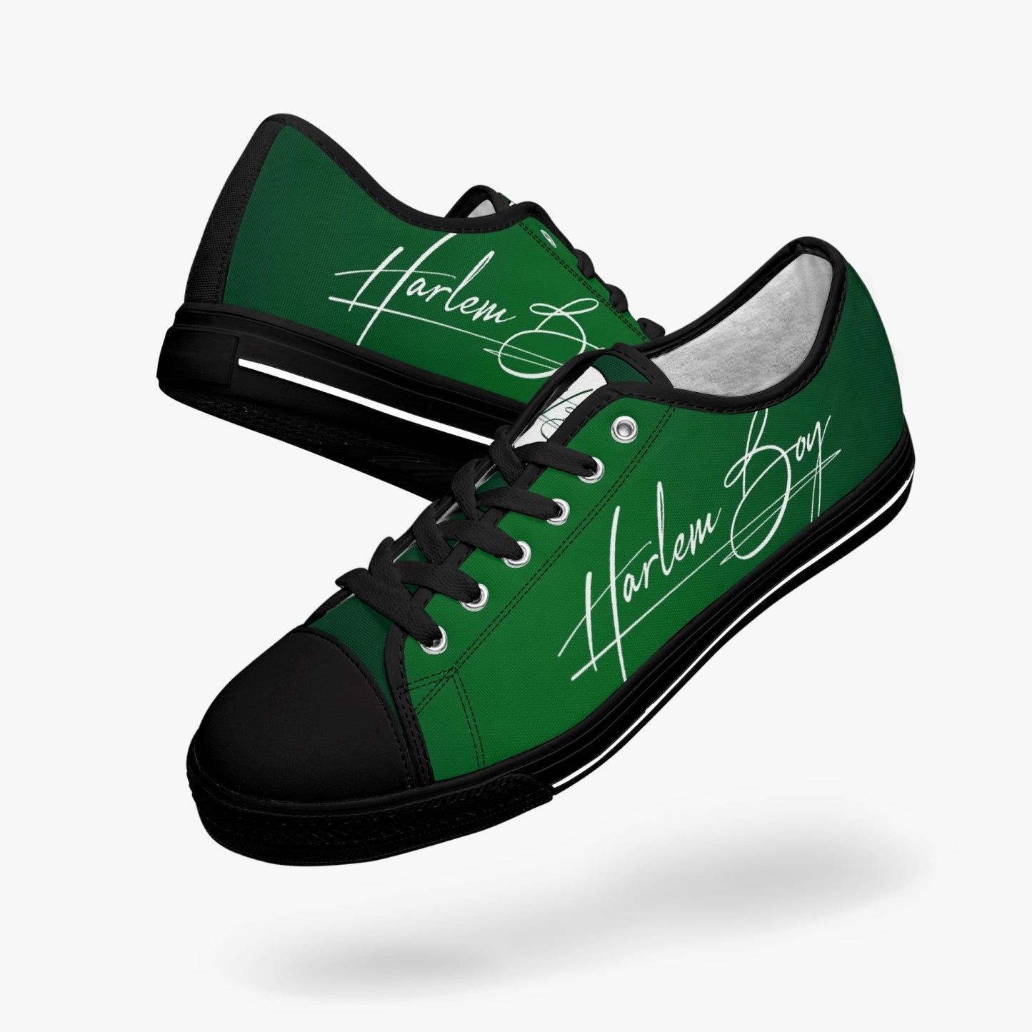 HB Harlem Boy "Lenox Ave" Classic Low Tops - Emerald - Men (Black or White Sole)