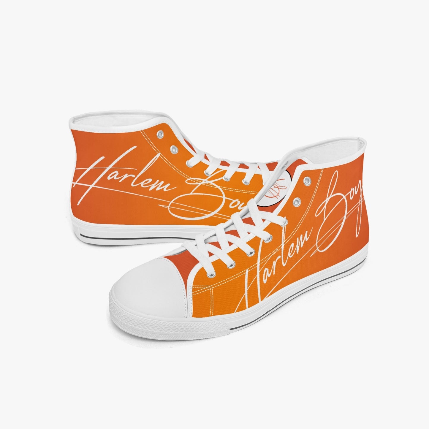 HB Harlem Boy "Lenox Ave" Classic High Top - Mandarin - Men (Black or White Soles)