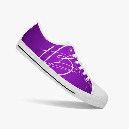 Harlem Girl "Coolee High" Womens Low-Top Canvas Sneaks - Amethyst