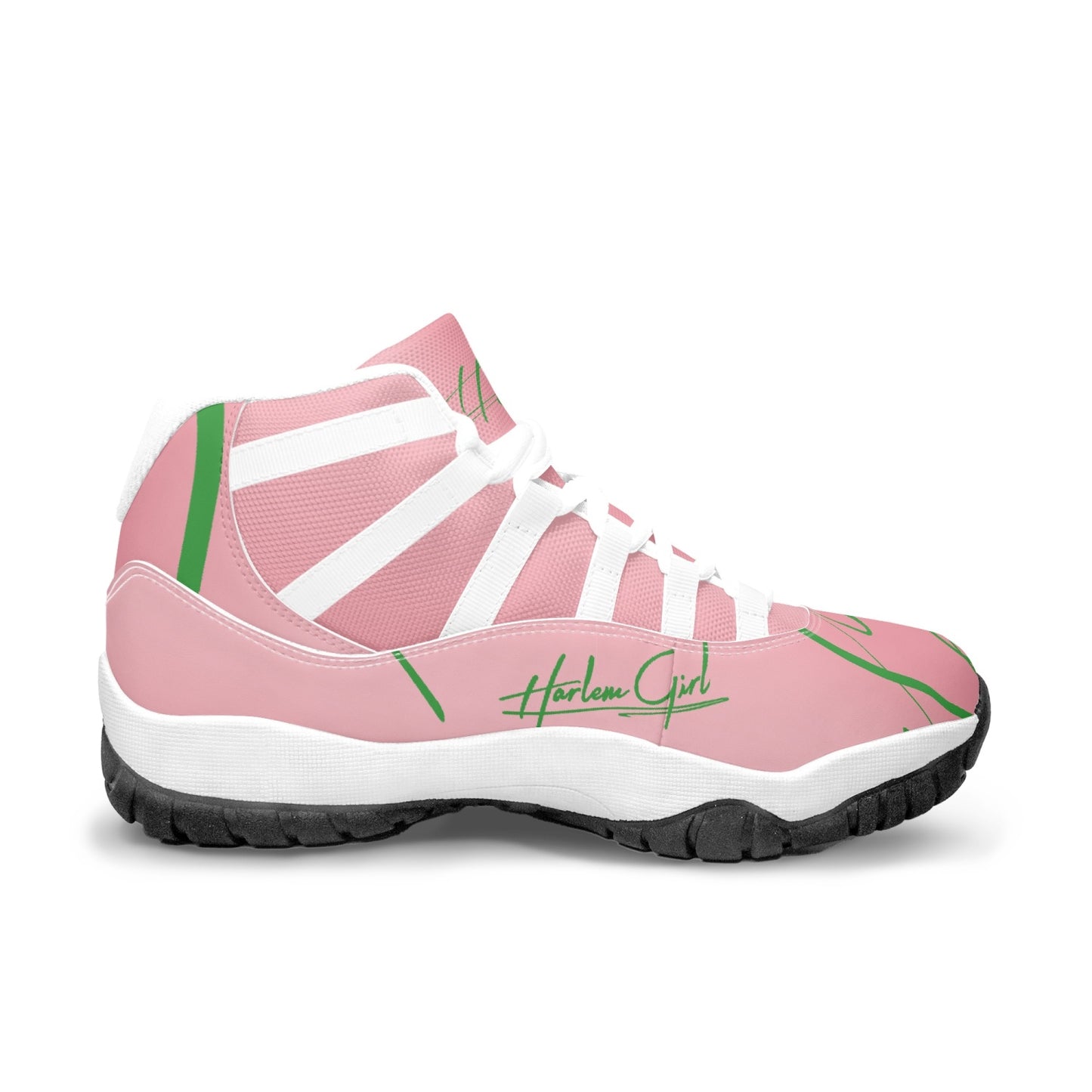 Harlem Girl "Tribe" Basketball - Pink and Green w/ White Trim (Women's)