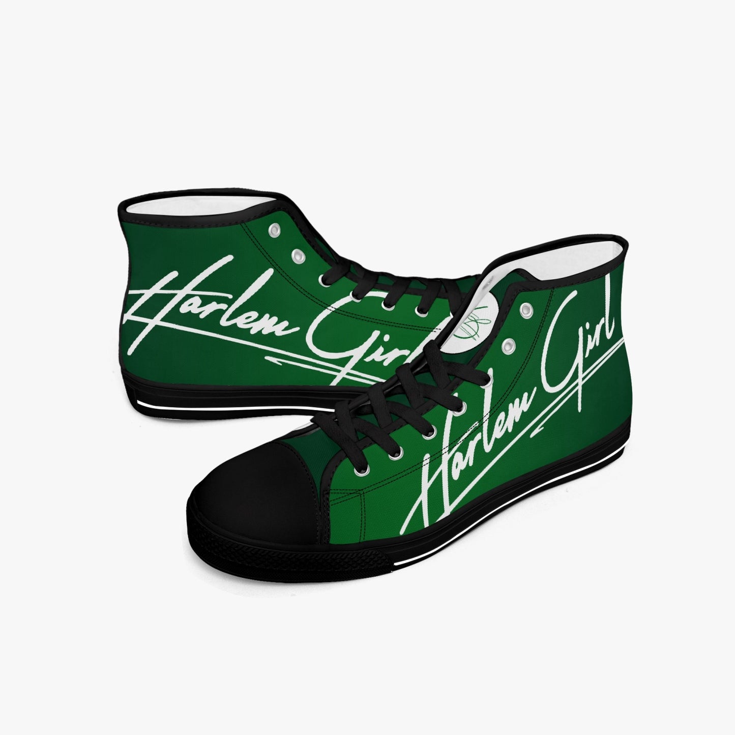 HB Harlem Girl "Lenox Ave" Classic High Top - Emerald - Women (Black or White Soles)