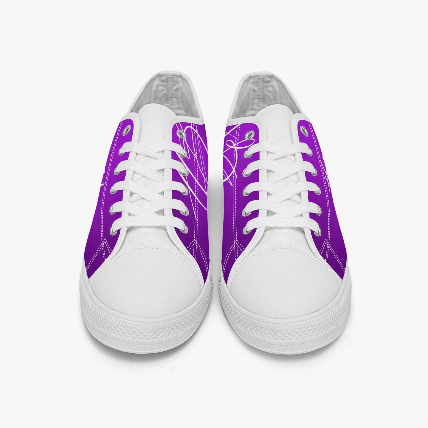 Harlem Girl "Coolee High" Womens Low-Top Canvas Sneaks - Amethyst