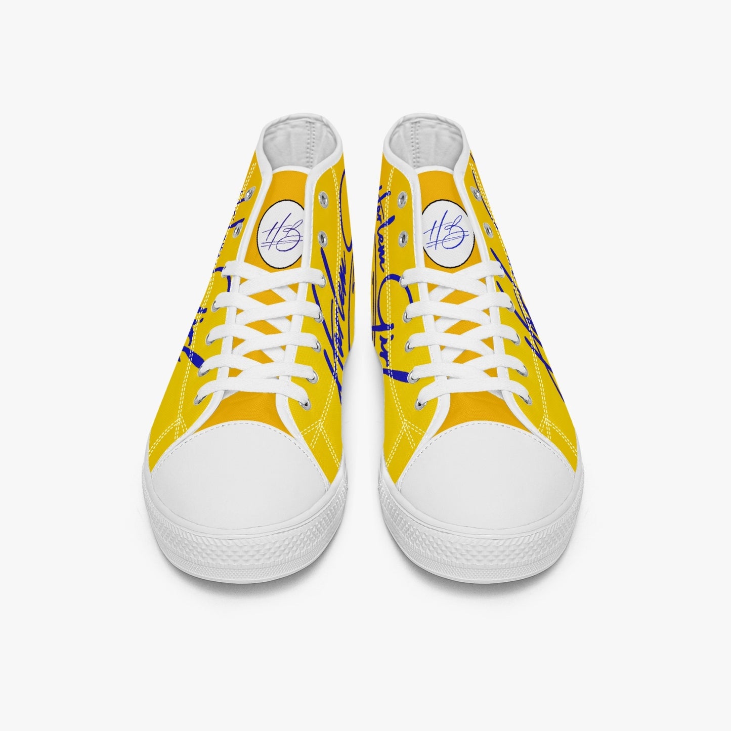 HB Harlem Girl "Lenox Ave" Classic High Top - Blue n Gold - Women (Black or White Soles)