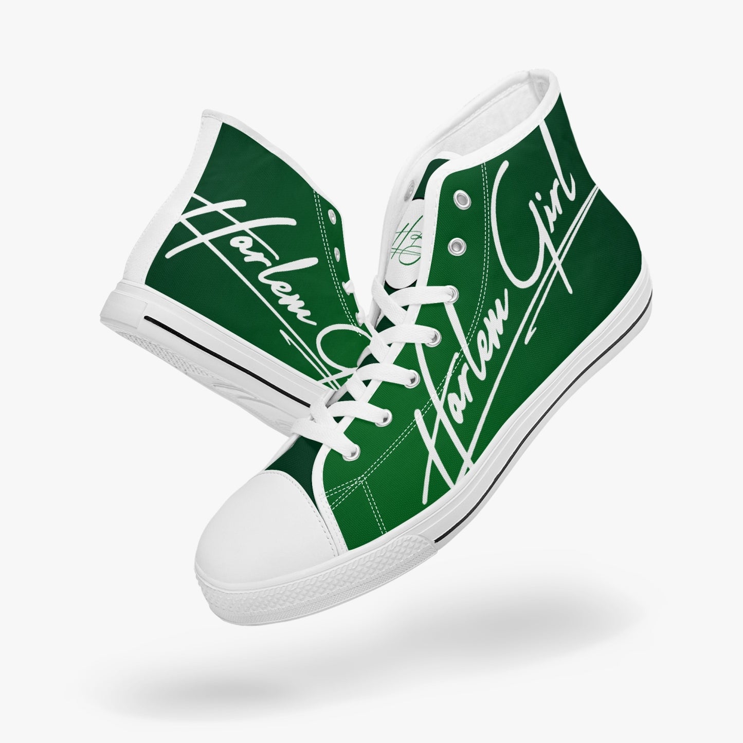 HB Harlem Girl "Lenox Ave" Classic High Top - Emerald - Women (Black or White Soles)