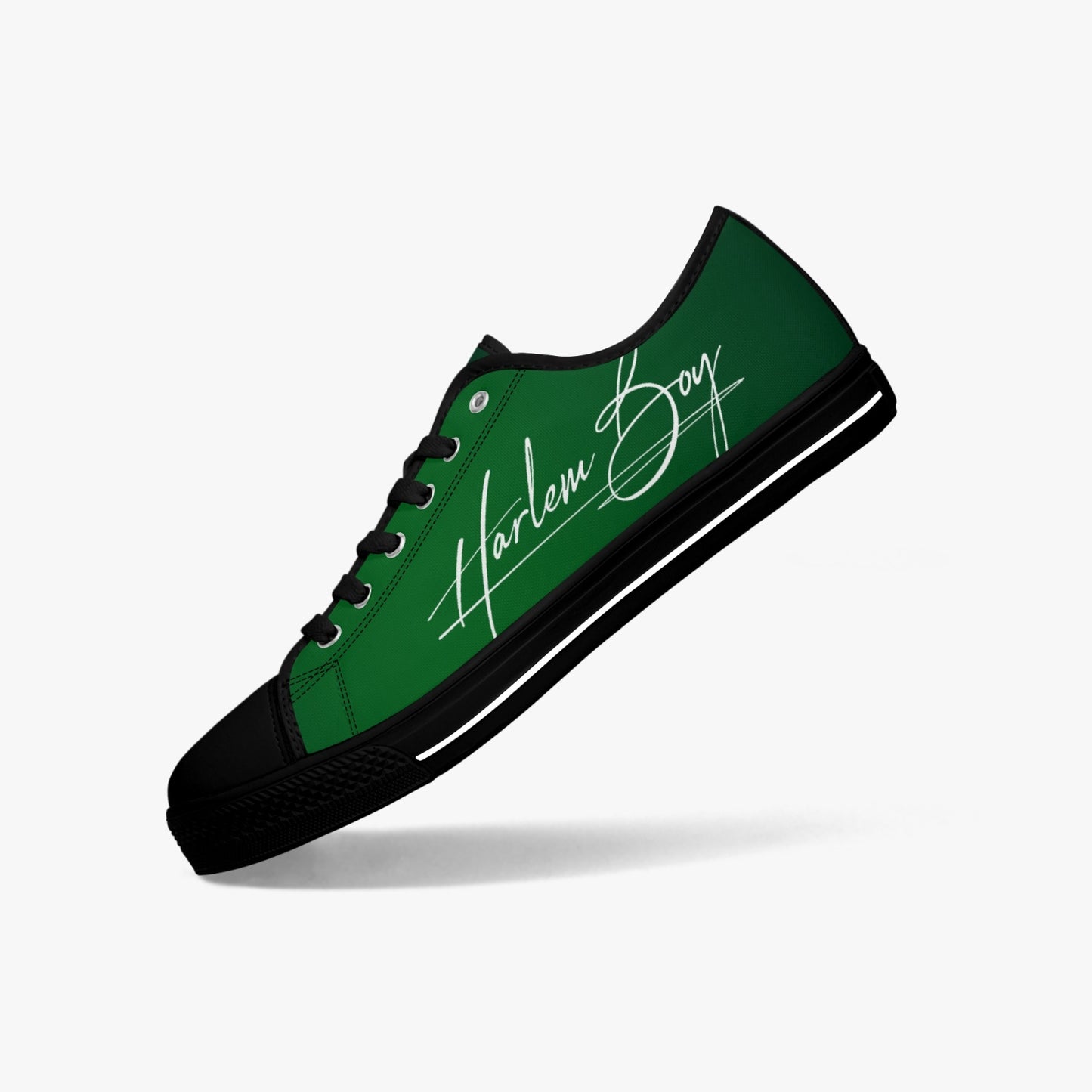 HB Harlem Boy "Lenox Ave" Classic Low Tops - Emerald - Men (Black or White Sole)
