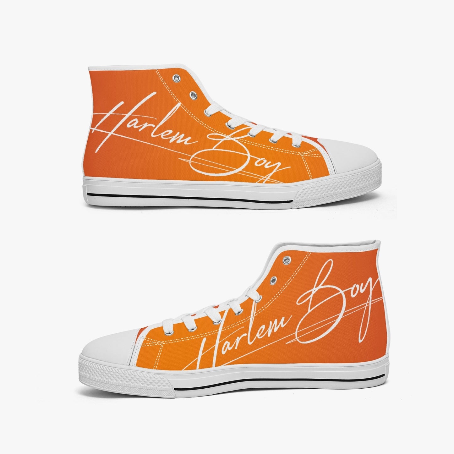 HB Harlem Boy "Lenox Ave" Classic High Top - Mandarin - Men (Black or White Soles)