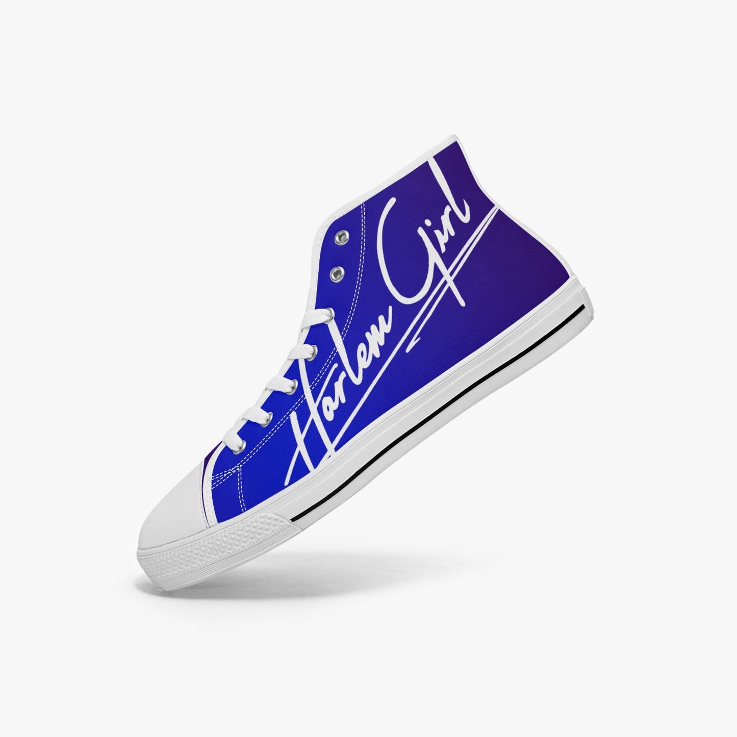 HB Harlem Girl "Lenox Ave" Classic High Top - Sapphire - Women (Black or White Soles)