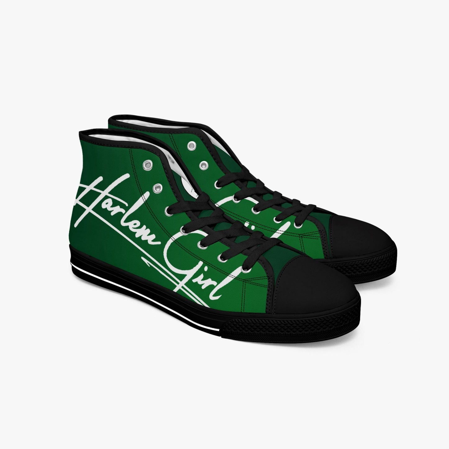 HB Harlem Girl "Lenox Ave" Classic High Top - Emerald - Women (Black or White Soles)