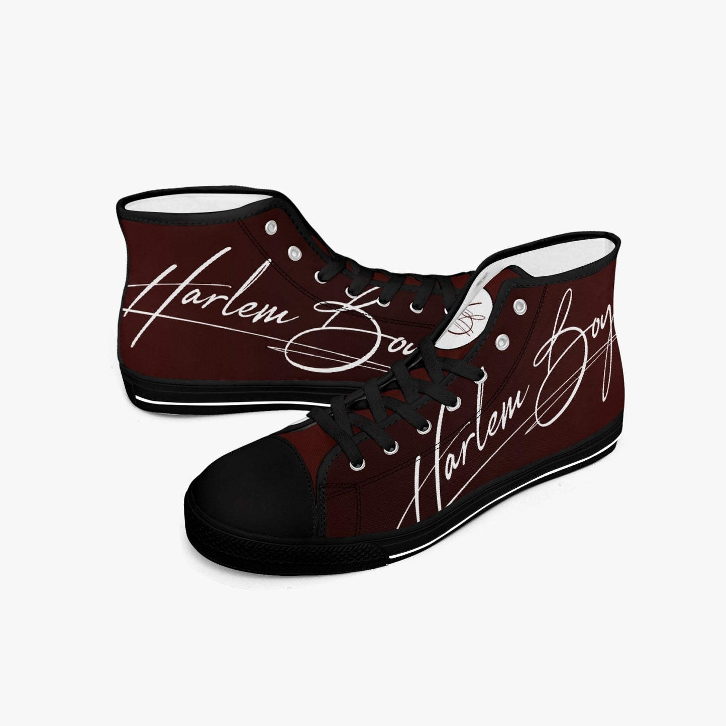 HB Harlem Boy "Lenox Ave" Classic High Top - Burnished Mahogany - Men (Black or White Soles)