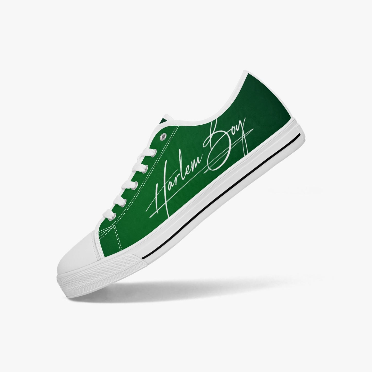 HB Harlem Boy "Lenox Ave" Classic Low Tops - Emerald - Men (Black or White Sole)