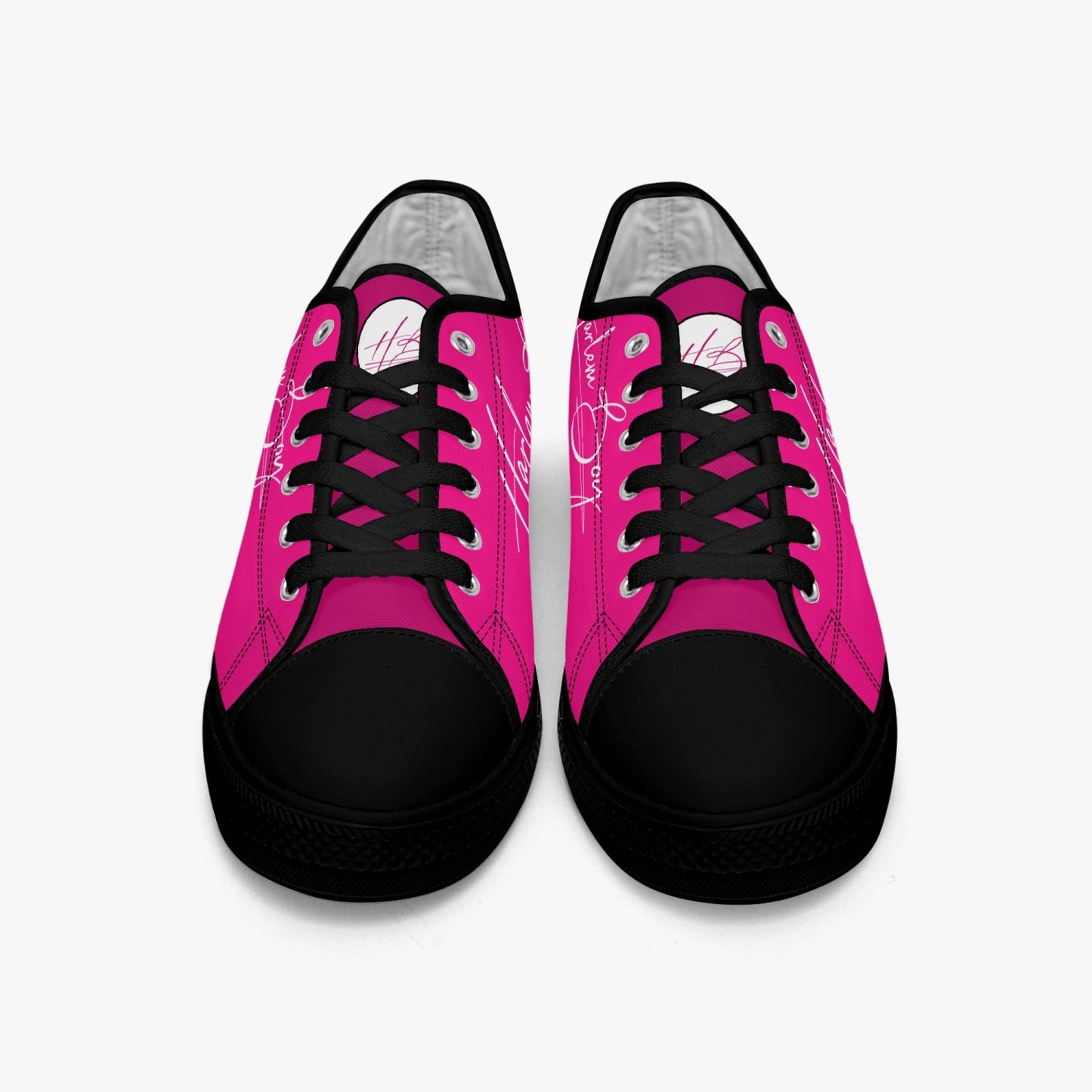 HB Harlem Boy "Lenox Ave" Classic Low Tops - Fuchsia - Men (Black or White Sole)