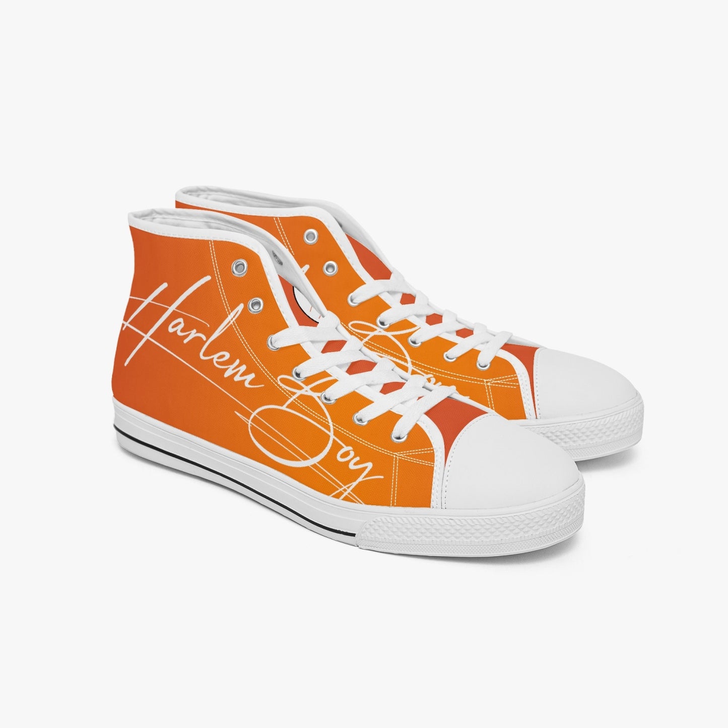 HB Harlem Boy "Lenox Ave" Classic High Top - Mandarin - Men (Black or White Soles)