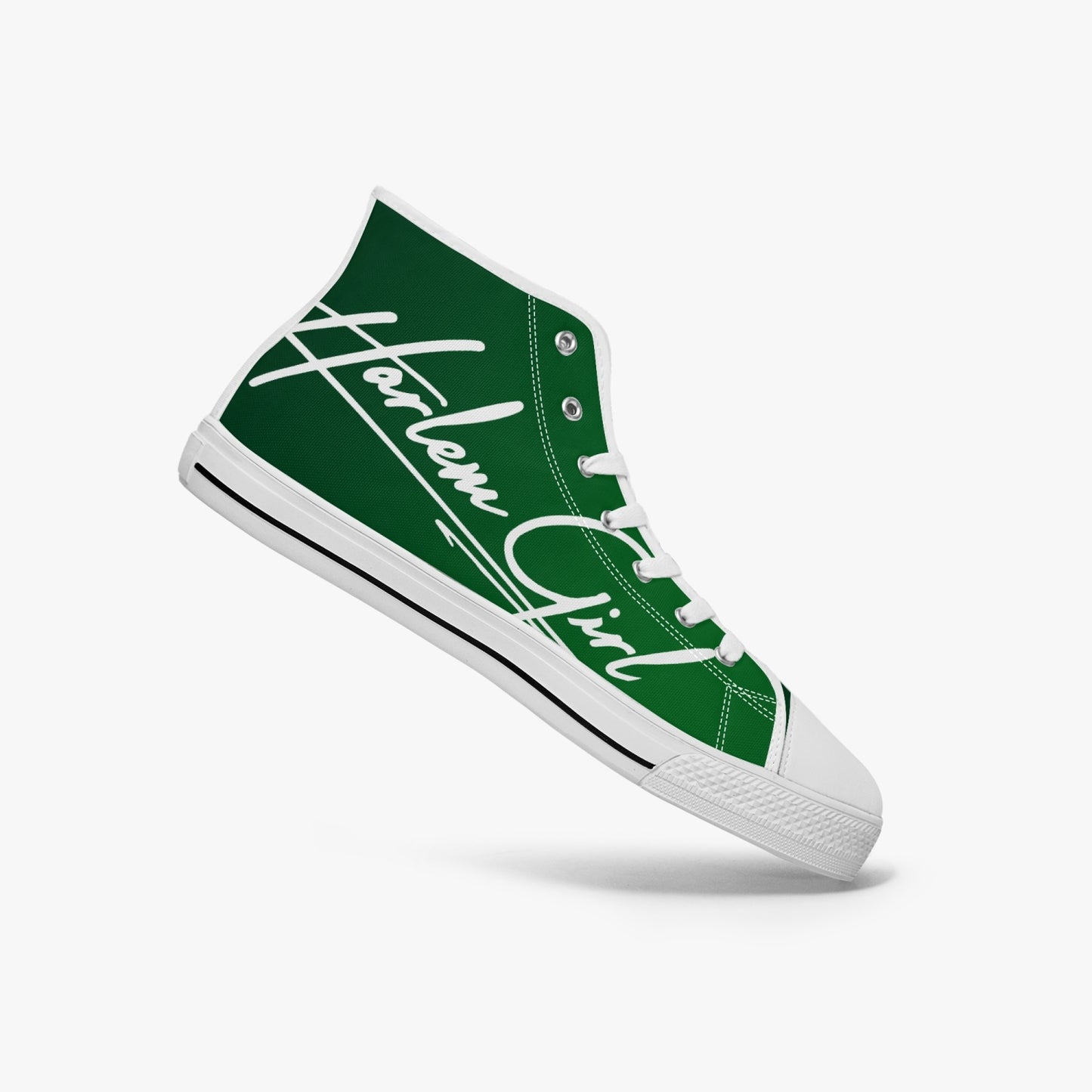 HB Harlem Girl "Lenox Ave" Classic High Top - Emerald - Women (Black or White Soles)