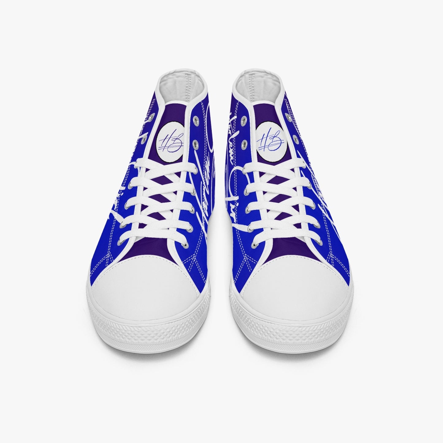 HB Harlem Girl "Lenox Ave" Classic High Top - Sapphire - Women (Black or White Soles)