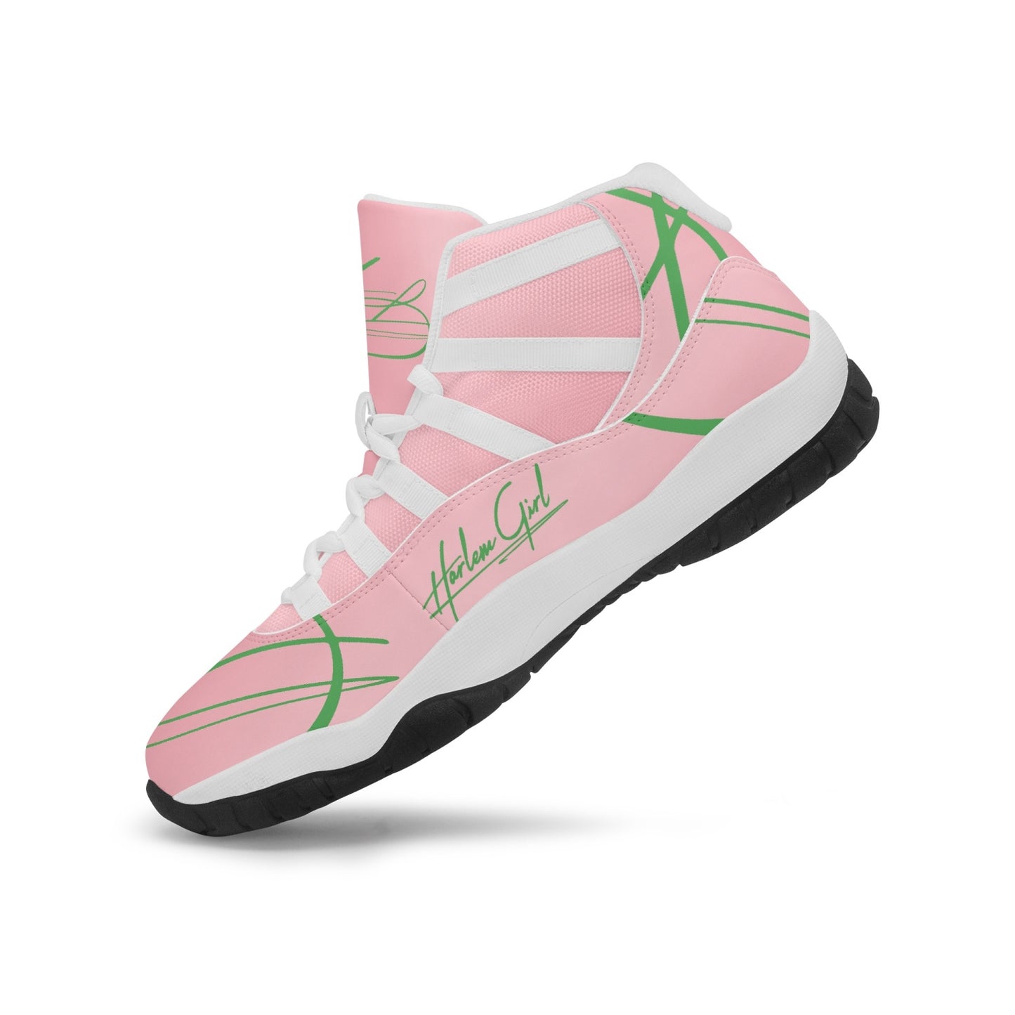 Harlem Girl "Tribe" Basketball - Pink and Green w/ White Trim (Women's)