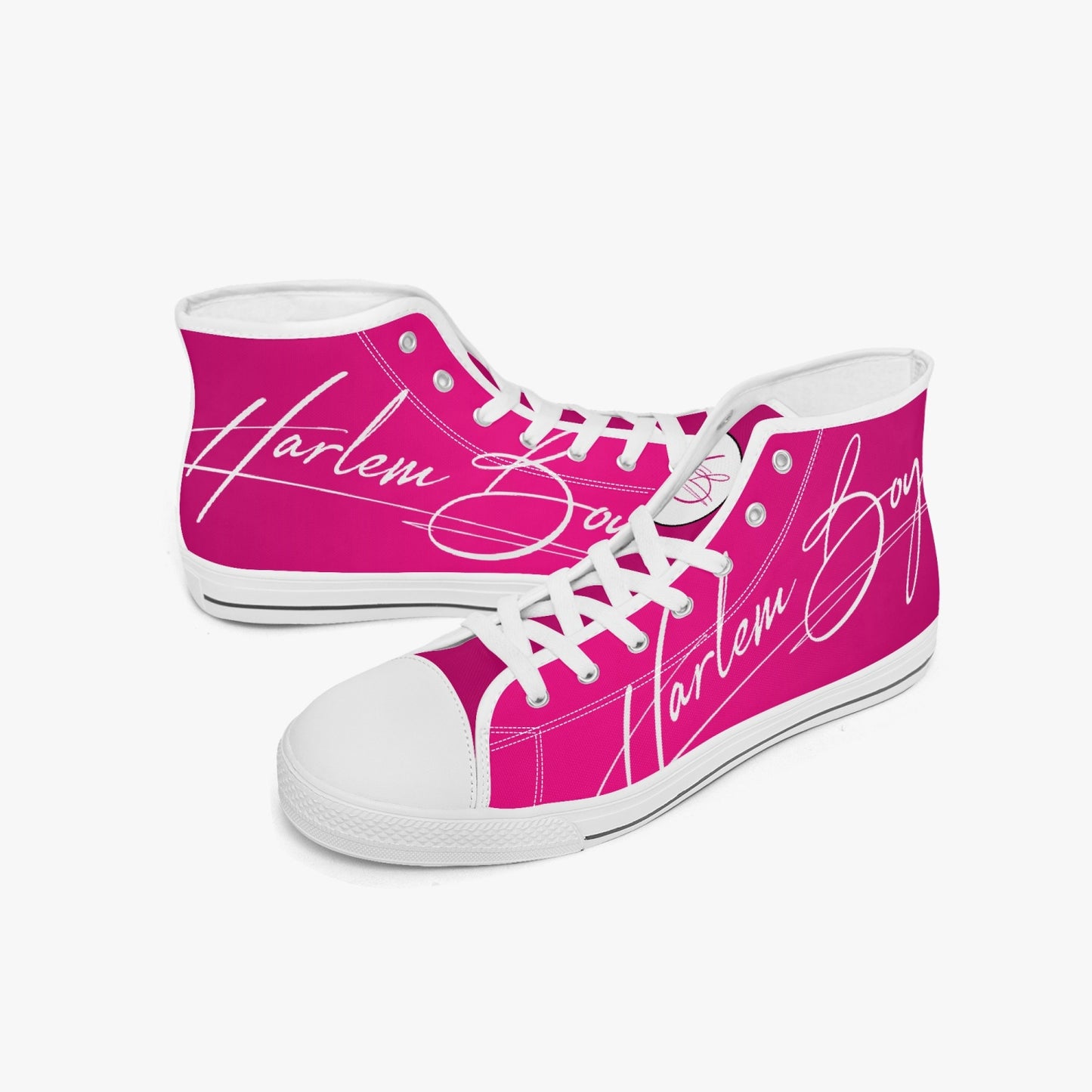 HB Harlem Boy "Lenox Ave" Classic High Top - Fuchsia - Men (Black or White Soles)