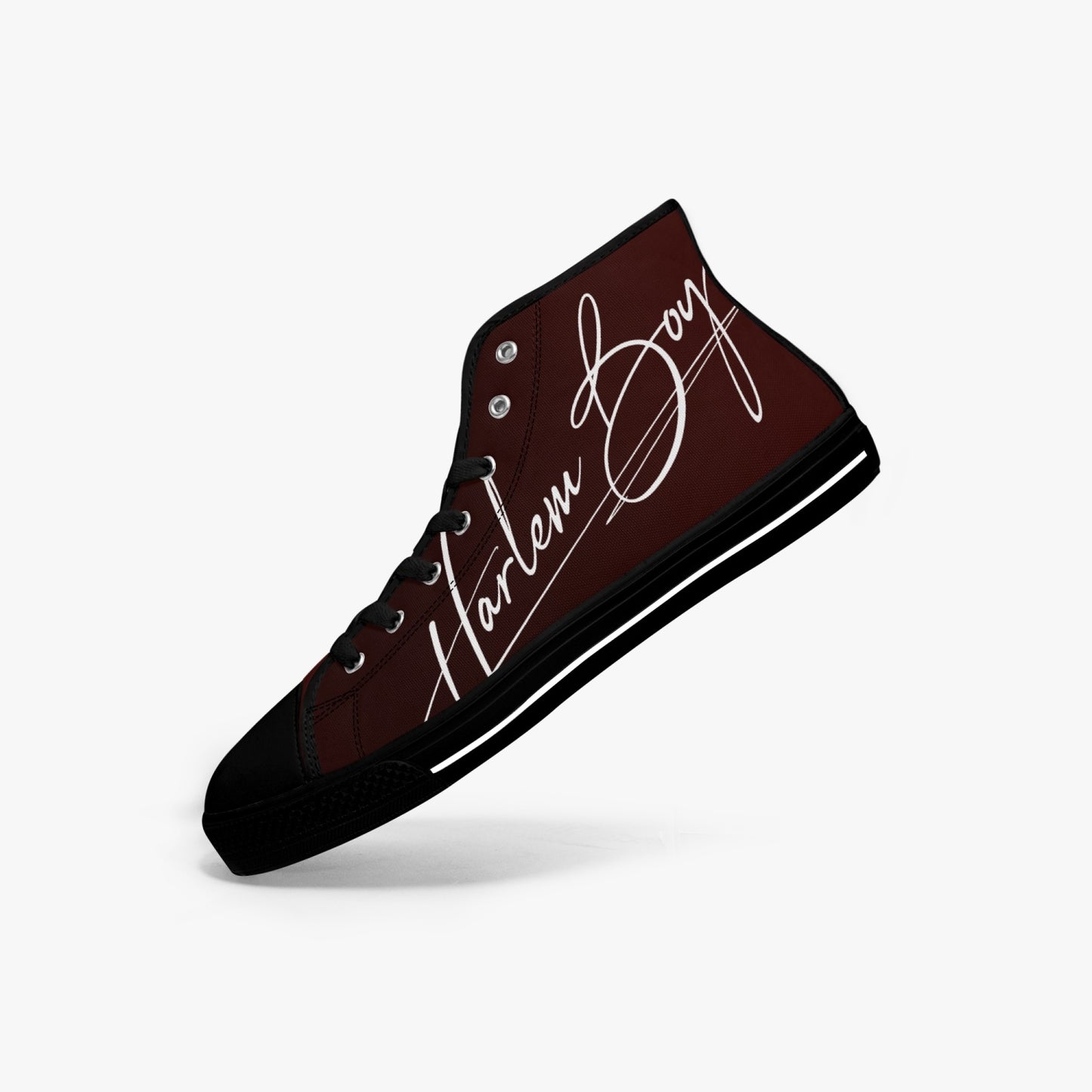 HB Harlem Boy "Lenox Ave" Classic High Top - Burnished Mahogany - Men (Black or White Soles)